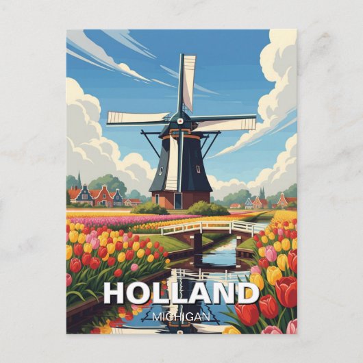 Holland Michigan Travel Briefkaart (Voorkant)
