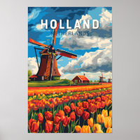 Holland Nederland Reis Kunst Vintage