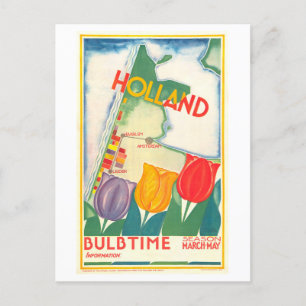 Holland/Nederland Tulp Reisposter Briefkaart