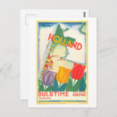 Holland/Nederland Tulp Reisposter Briefkaart (Voorkant / Achterkant)