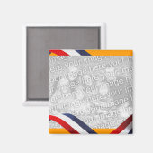 Holland Nederlands Rood Wit Blauw Sinaasappel Koel Magneet (Voorkant / Achterkant)
