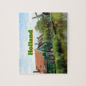 Holland: Nederlandse windmolendorp Legpuzzel (Verticaal)