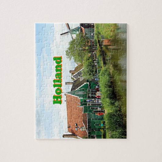 Holland: Nederlandse windmolendorp Legpuzzel (Verticaal)