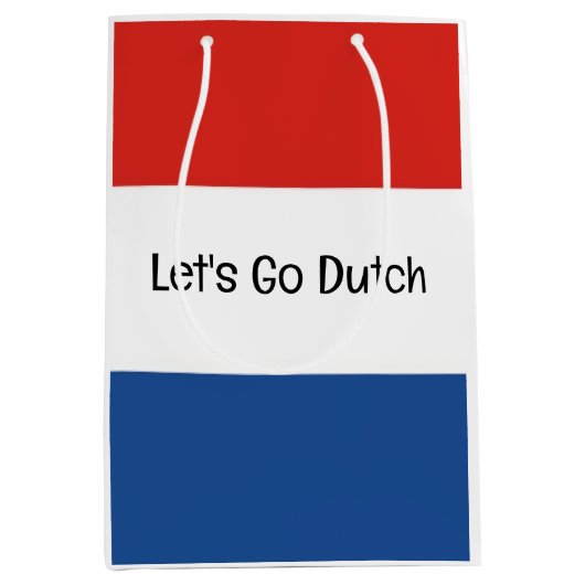 Holland Netherlands Dutch Flag Design Medium Cadeauzakje (Voorkant)