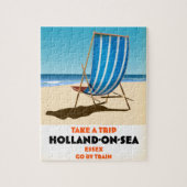 holland op zee Essex -stijl reisposter Legpuzzel (Verticaal)