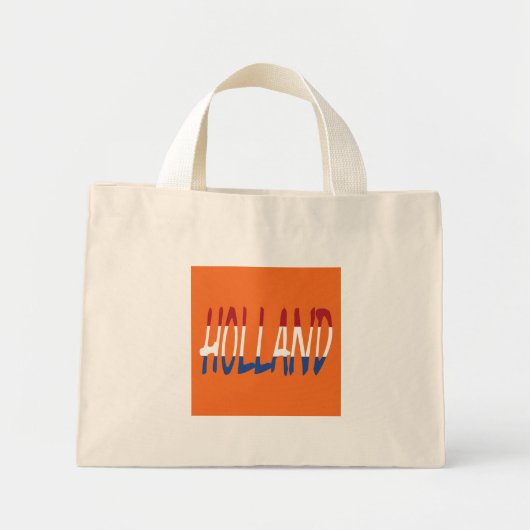 Holland over de Nederlandse vlag op of tcn Mini Tote Bag (Voorkant)