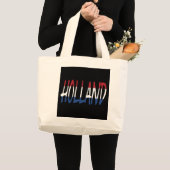 Holland over Nederlandse vlag jtcn Grote Tote Bag (Voorkant (product))