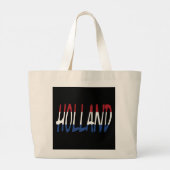 Holland over Nederlandse vlag jtcn Grote Tote Bag (Achterkant)