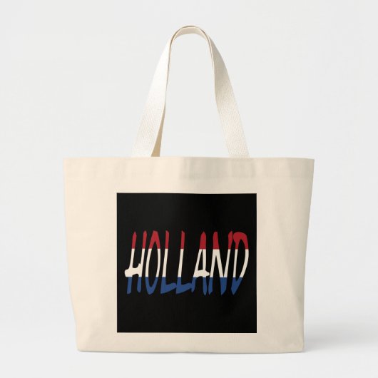 Holland over Nederlandse vlag jtcn Grote Tote Bag (Voorkant)