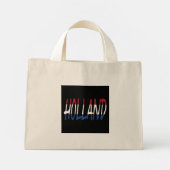 Holland over Nederlandse vlag op bk ttcn Mini Tote Bag (Achterkant)