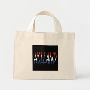 Holland over Nederlandse vlag op bk ttcn Mini Tote Bag