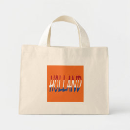 Holland overlaid op de vlag van Nederland op of tt Mini Tote Bag
