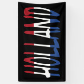 Holland overlay op Nederland Vlag op bk bnrcnt Spandoek (Verticaal)