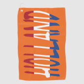 Holland overlay op Nederland Vlag op of gtcnt Golfhanddoek (Voorkant)