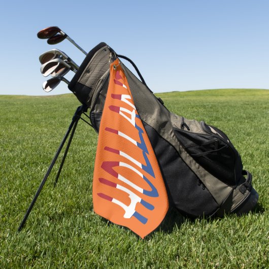 Holland overlay op Nederland Vlag op of gtcnt Golfhanddoek (Groen)