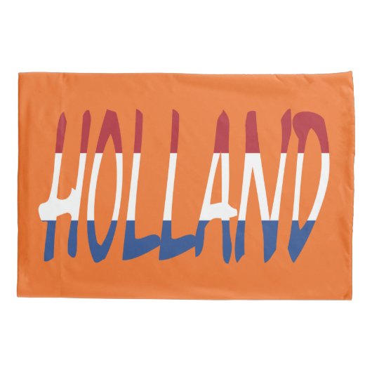 Holland overlay op Nederland Vlag op of pcnt Kussensloop (Achterkant)