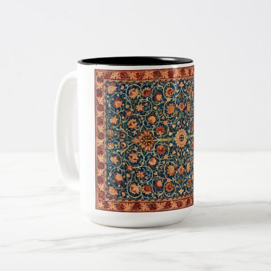 Holland Park Design (door William Morris) Tweekleurige Koffiemok (Voorkant links)