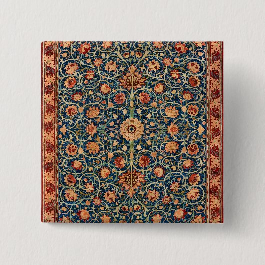 Holland Park Design (door William Morris) Vierkante Button 5,1 Cm (Voorkant)