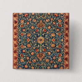 Holland Park Design (door William Morris) Vierkante Button 5,1 Cm
