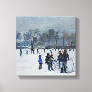 Holland Park in sneeuw van 2009 Canvas Afdruk