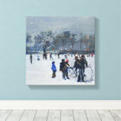 Holland Park in sneeuw van 2009 Canvas Afdruk (Insitu (Houten vloer))