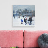 Holland Park in sneeuw van 2009 Canvas Afdruk (Insitu (Woonkamer))