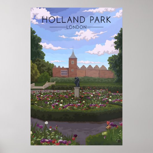 Holland Park Londen Reisposter Poster (Voorkant)