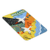 Holland per lucht,  op vakantie gedrukt magneet (Rechterzijde)