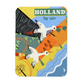 Holland per lucht,  op vakantie gedrukt magneet (Verticaal)