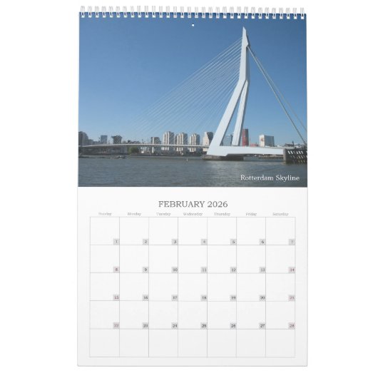 Holland Photo Wall Agenda Kalender (Feb 2026)