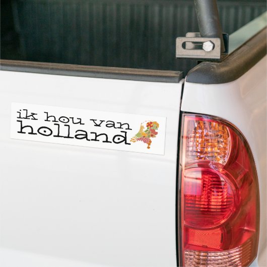 Holland Province Map Bohemian Patchwork Style Bumpersticker (Op Truck)