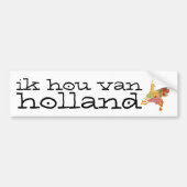 Holland Province Map Bohemian Patchwork Style Bumpersticker (Voorkant)