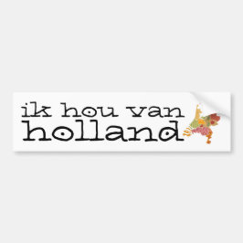 Holland Province Map Bohemian Patchwork Style Bumpersticker