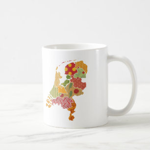 Holland Province Map Bohemian Patchwork Style Koffiemok