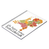 Holland Province Map Bohemian Patchwork Style Notitieboek (Linkerzijde)