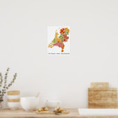 Holland Province Map Bohemian Patchwork Style Poster (Keuken)
