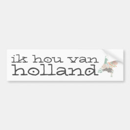 Holland Province Map Geometric Patchwork Style Bumpersticker