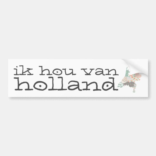 Holland Province Map Geometric Patchwork Style Bumpersticker (Voorkant)