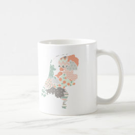 Holland Province Map Geometric Patchwork Style Koffiemok