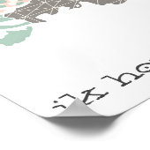 Holland Province Map Geometric Patchwork Style Poster (Hoek)