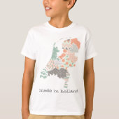 Holland Province Map Geometric Patchwork Style T-shirt (Voorkant)