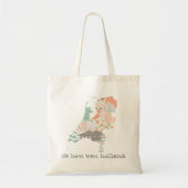 Holland Province Map Geometric Patchwork Style Tote Bag (Voorkant)