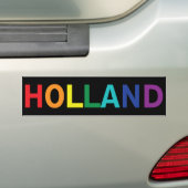 HOLLAND RAINBOW BUMPERSTICKER (Op auto)