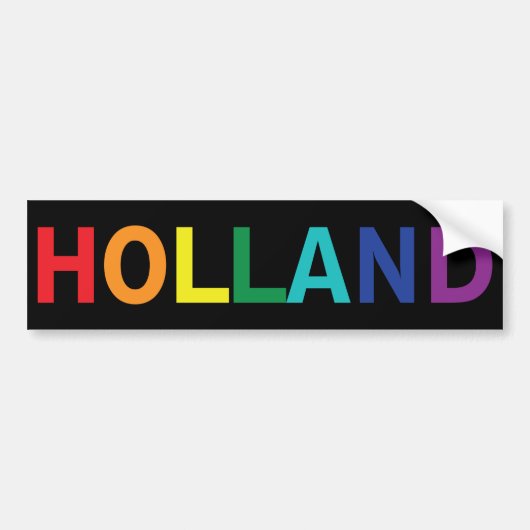HOLLAND RAINBOW BUMPERSTICKER (Voorkant)