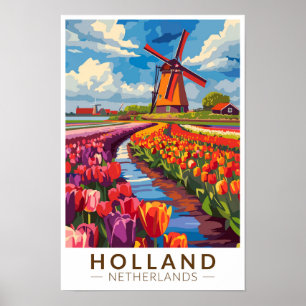 Holland Reis Kunst Vintage Poster