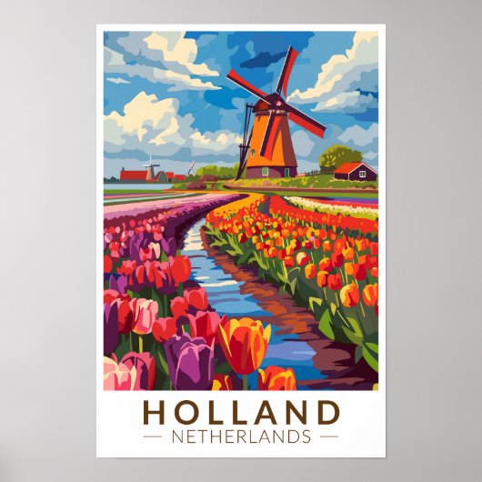 Holland Reis Kunst Vintage Poster (Voorkant)
