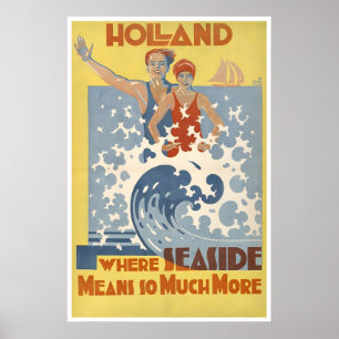 Holland Reisposter Nederland Kunst Zeekant Poster