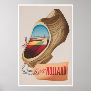 Holland Reisposter Nederland Print Houten