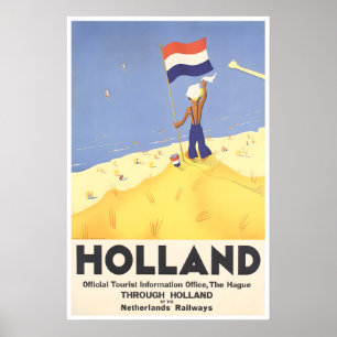 Holland Reisposter Nederland Strand Kunstprint Poster