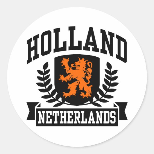 Holland Ronde Sticker (Voorkant)